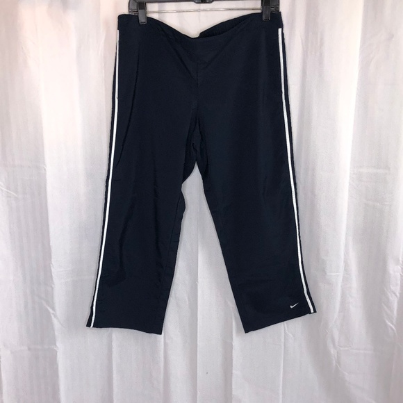 Nike Pants - Nike Navy with White Stripe Athletic Capris